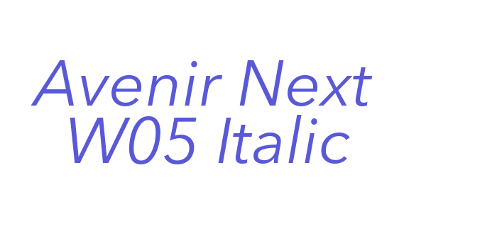 Avenir Next W05 Italic Font Download