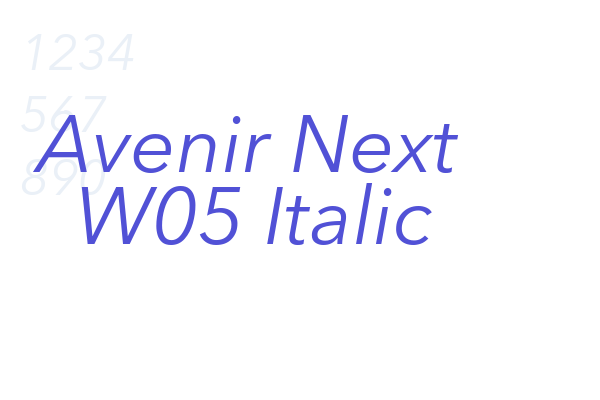 Avenir Next W05 Italic
