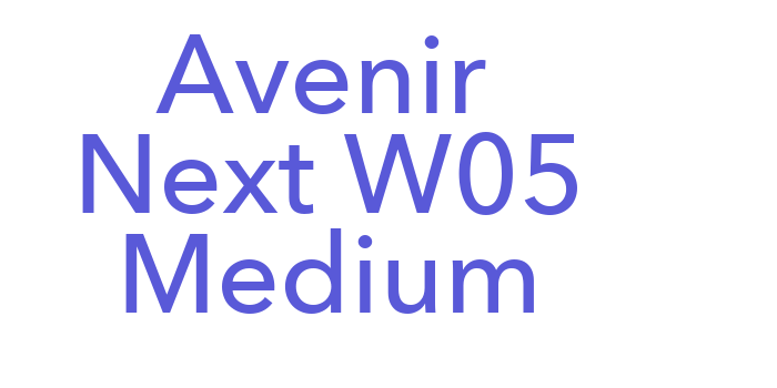 Avenir Next W05 Medium Font