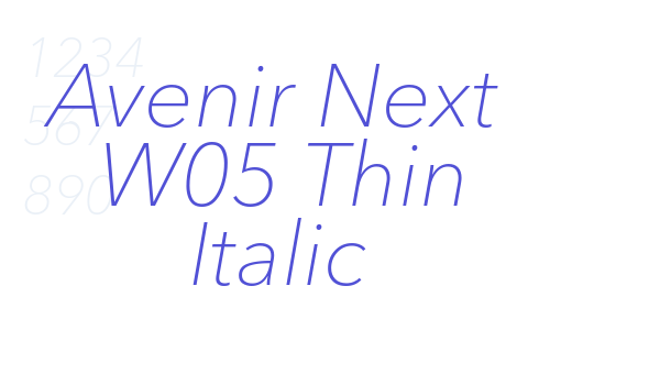 Avenir Next W05 Thin Italic font download