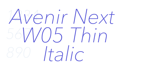 Avenir Next W05 Thin Italic-font-download