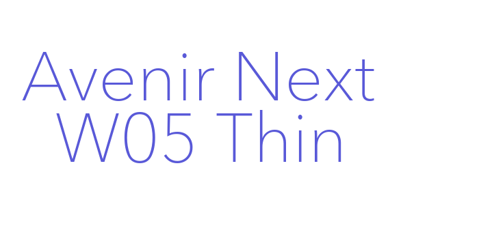 Avenir Next W05 Thin Font