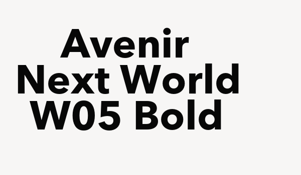 Avenir Next World W05 Bold Font