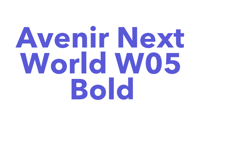 Avenir Next World W05 Bold Font Download