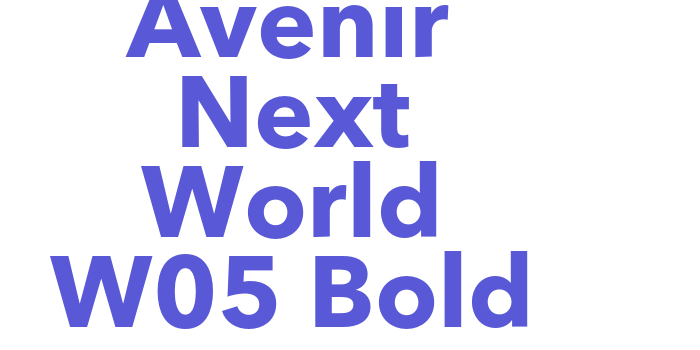 Avenir Next World W05 Bold Font