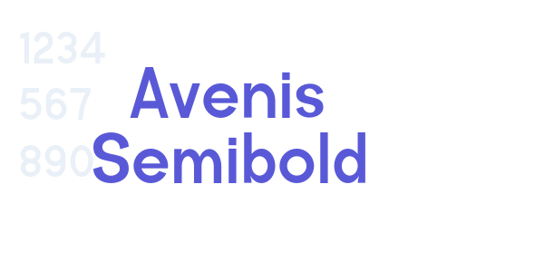 Avenis Semibold font free