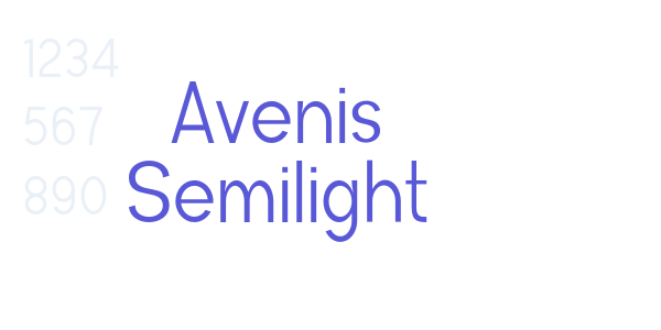 Avenis Semilight font free