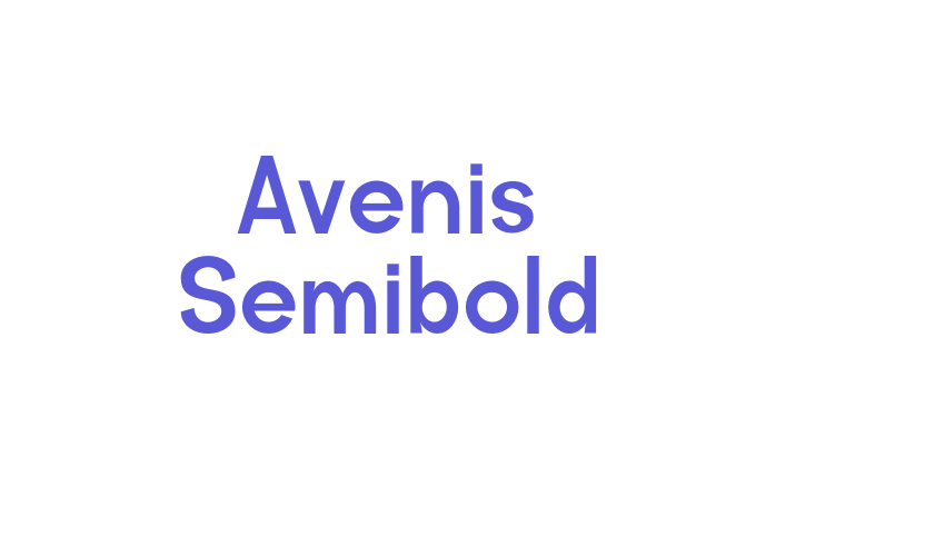 Avenis Semibold Font Download