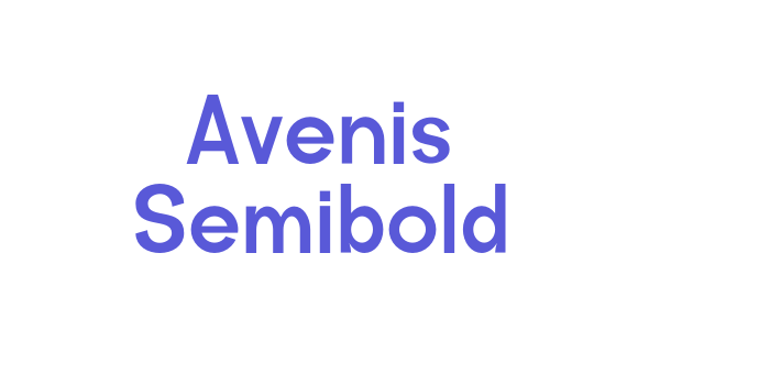 Avenis Semibold Font Download