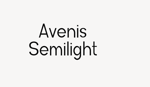 Avenis Semilight Font