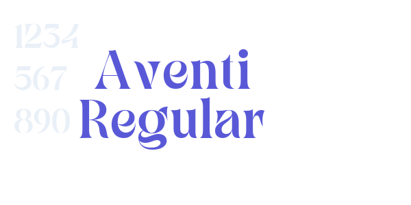 Aventi Regular font free