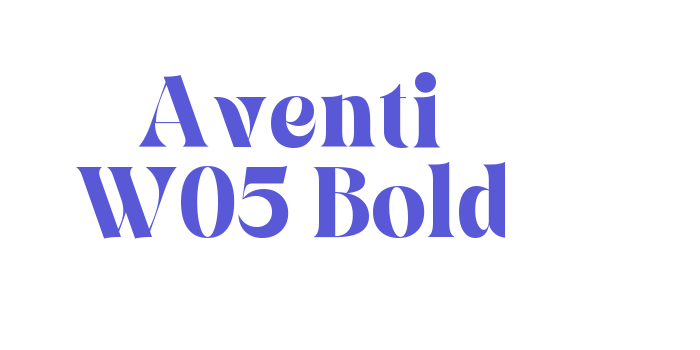 Aventi W05 Bold Font