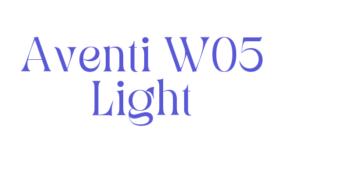 Aventi W05 Light Font