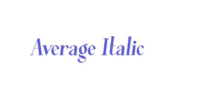 Average Italic Font Download