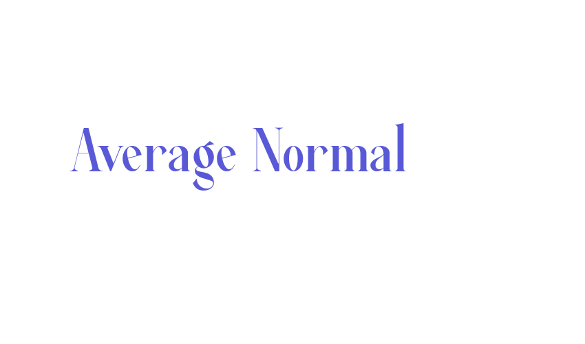 Average Normal Font