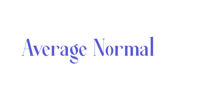 Average Normal Font Download