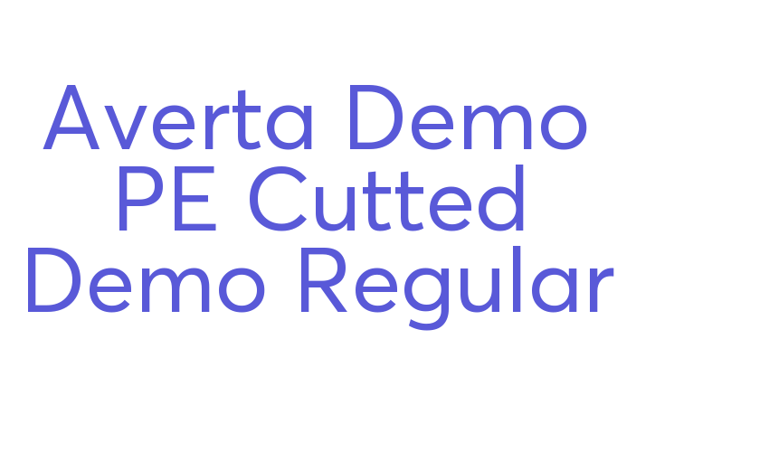 Averta Demo PE Cutted Demo Regular Font Download