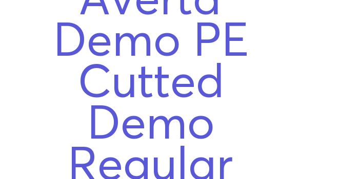 Averta Demo PE Cutted Demo Regular Font Download