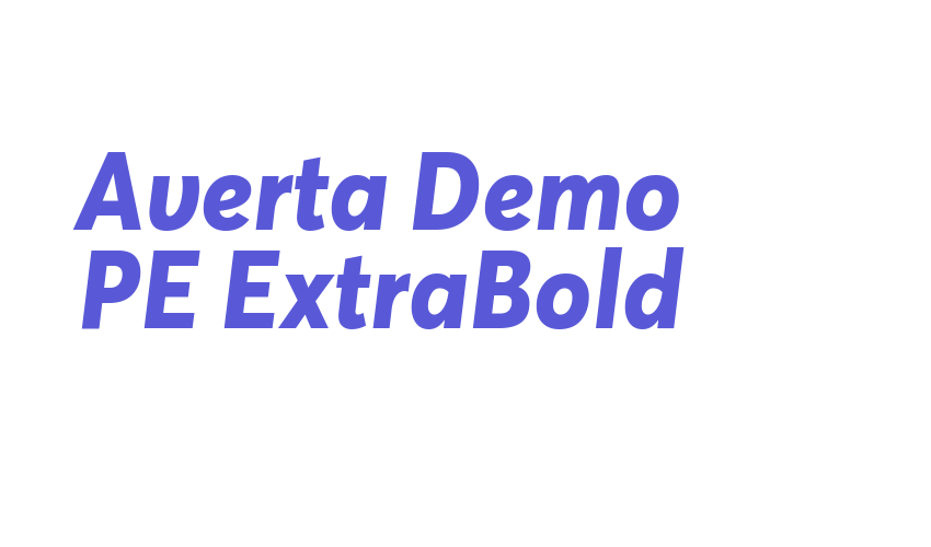 Averta Demo PE ExtraBold Font Download