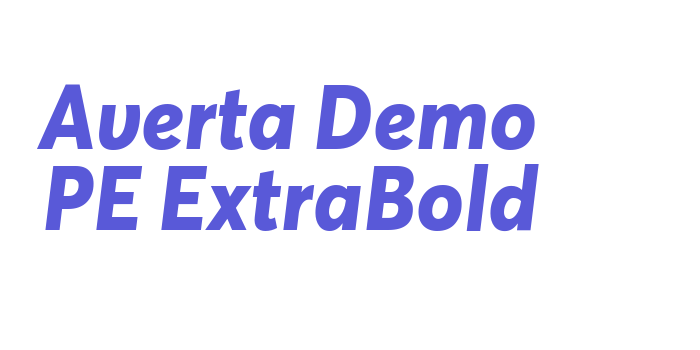 Averta Demo PE ExtraBold Font Download