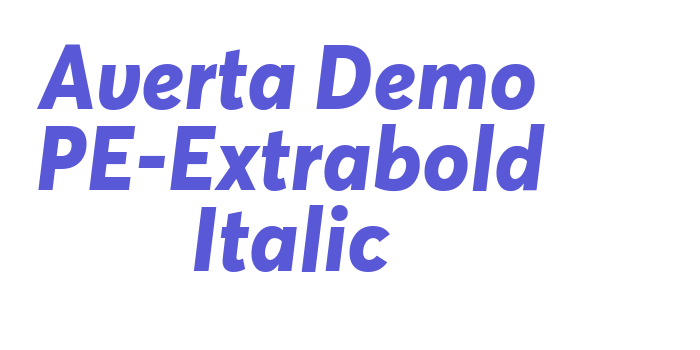 Averta Demo PE-Extrabold Italic Font Download