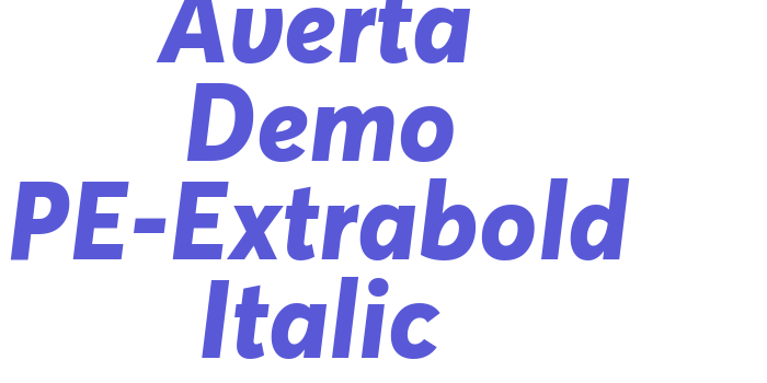 Averta Demo PE-Extrabold Italic Font