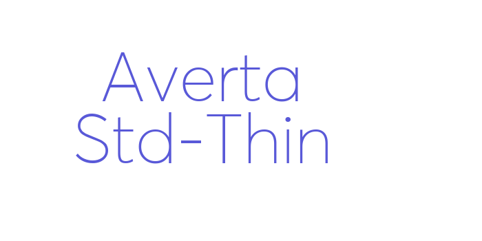 Averta Std-Thin Font