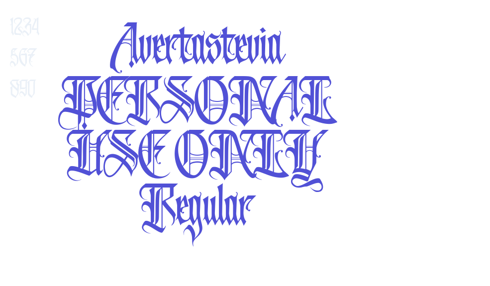 Avertastevia PERSONAL USE ONLY Regular-font-download