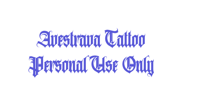 Avestrava Tattoo Personal Use Only Font Download