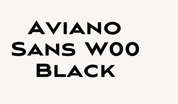 Aviano Sans W00 Black Font