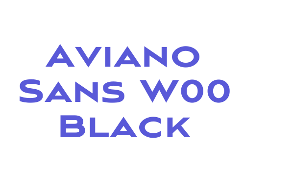 Aviano Sans W00 Black Font