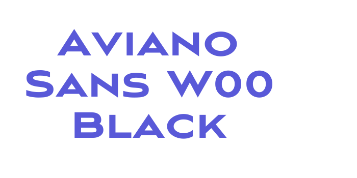 Aviano Sans W00 Black Font Download