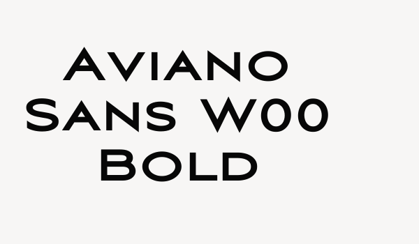 Aviano Sans W00 Bold Font