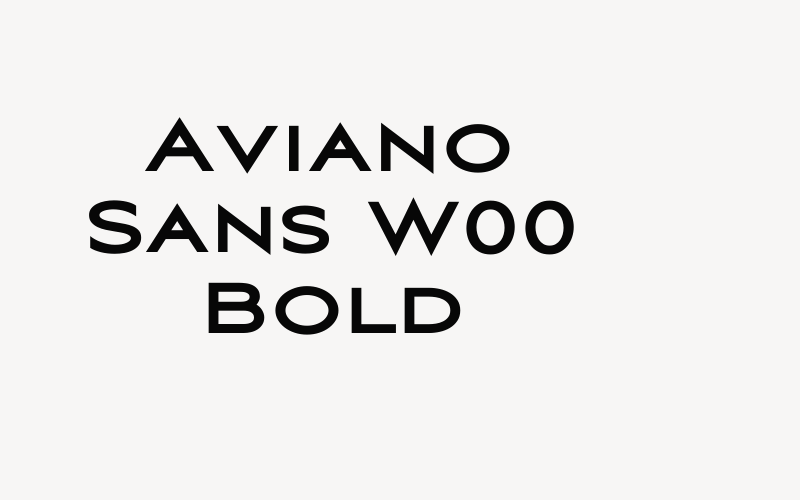 Aviano Sans W00 Bold Font