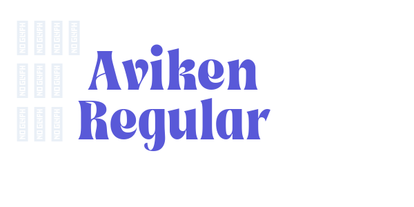 Aviken Regular font free