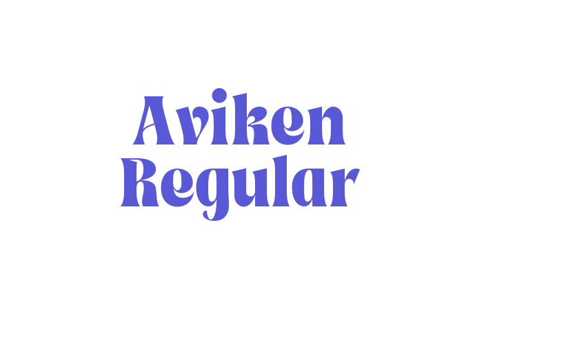 Aviken Regular Font