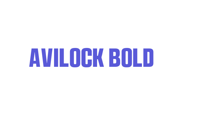 Avilock Bold Font Download