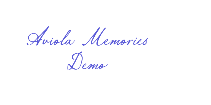 Aviola Memories Demo Font Download