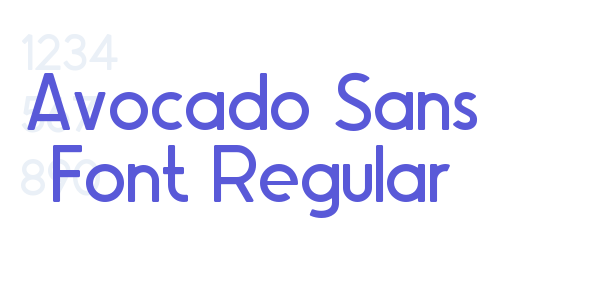 Avocado Sans Font Regular font