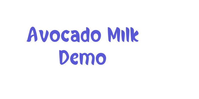 Avocado Milk Demo Font Download