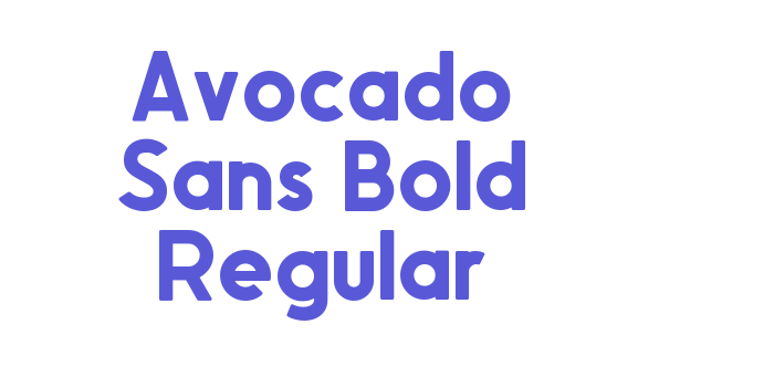 Avocado Sans Bold Regular Font Download