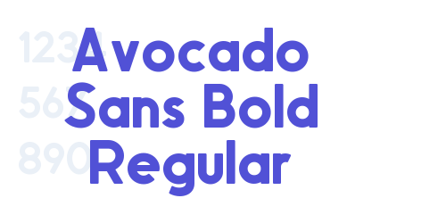 Avocado Sans Bold Regular