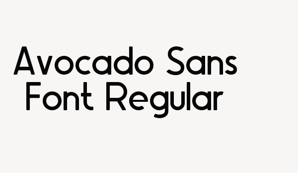 Avocado Sans Font Regular Font