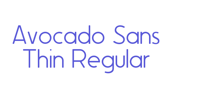 Avocado Sans Thin Regular Font Download