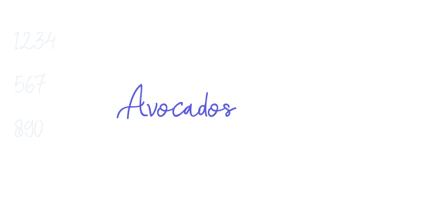 Avocados font free