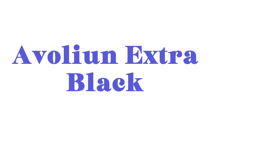 Avoliun Extra Black Font Download