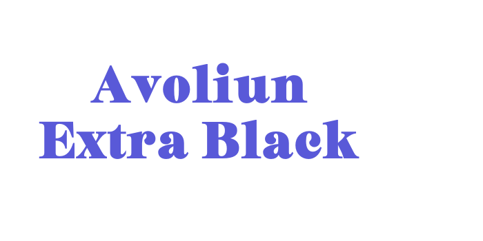 Avoliun Extra Black Font Download