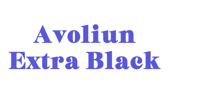 Avoliun Extra Black Font