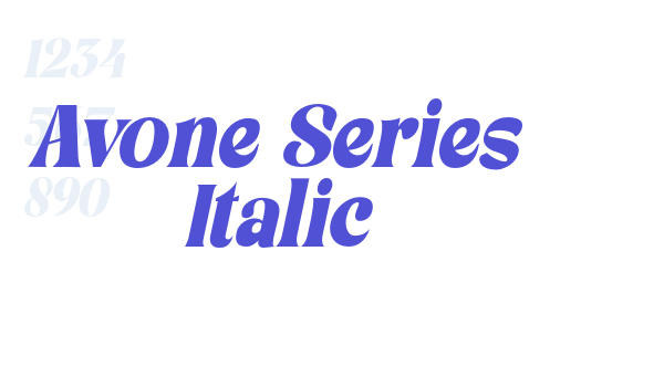 Avone Series Italic font download