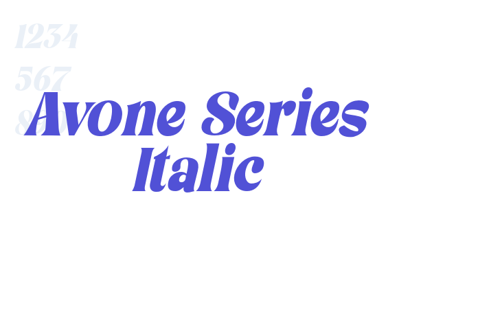 Avone Series Italic font download